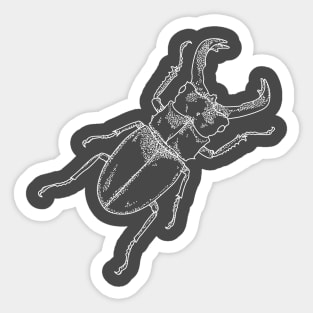 Stag beetle pointillism illustration Sticker